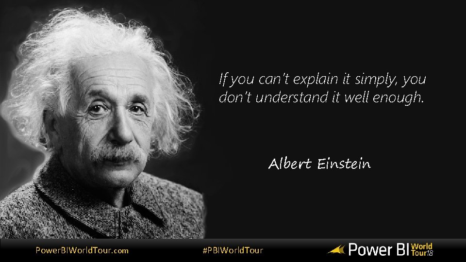 If you can’t explain it simply, you don’t understand it well enough. Albert Einstein If you can’t explain it simply, you don’t understand it well enough. Albert Einstein