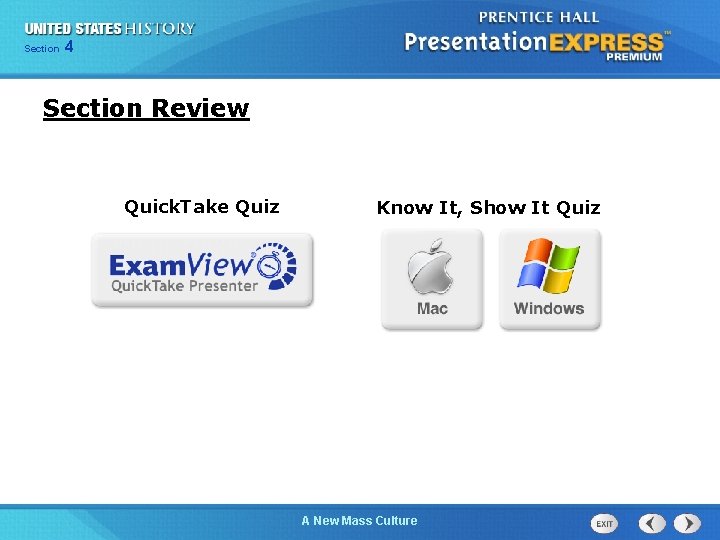 425 Chapter Section 1 Section Review Quick. Take Quiz Know It, Show It Quiz