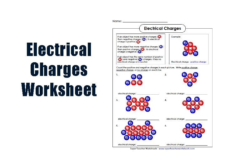 Electrical Charges Worksheet 