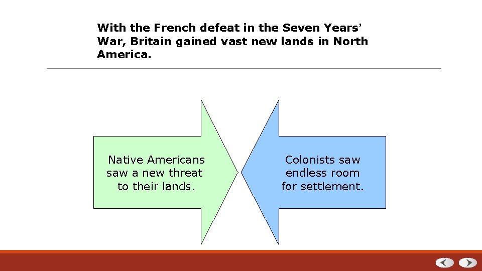 With the French defeat in the Seven Years’ War, Britain gained vast new lands