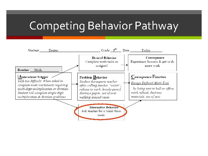 Competing Behavior Pathway 