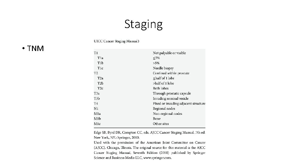 Staging • TNM 