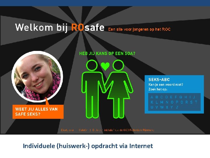 Individuele (huiswerk-) opdracht via Internet 