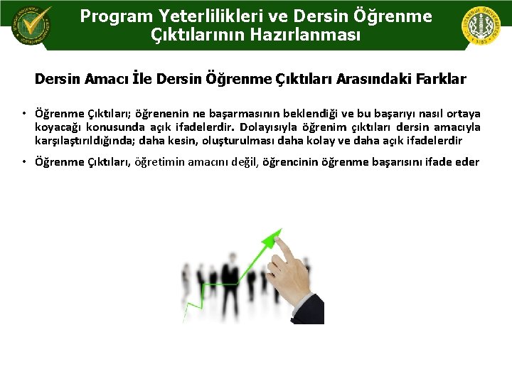 Program Yeterlilikleri ve Dersin Öğrenme Çıktılarının Hazırlanması Dersin Amacı İle Dersin Öğrenme Çıktıları Arasındaki