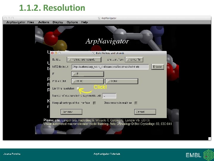 1. 1. 2. Resolution Click! Joana Pereira Arp. Navigator Tutorials 