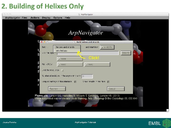 2. Building of Helixes Only Click! Joana Pereira Arp. Navigator Tutorials 