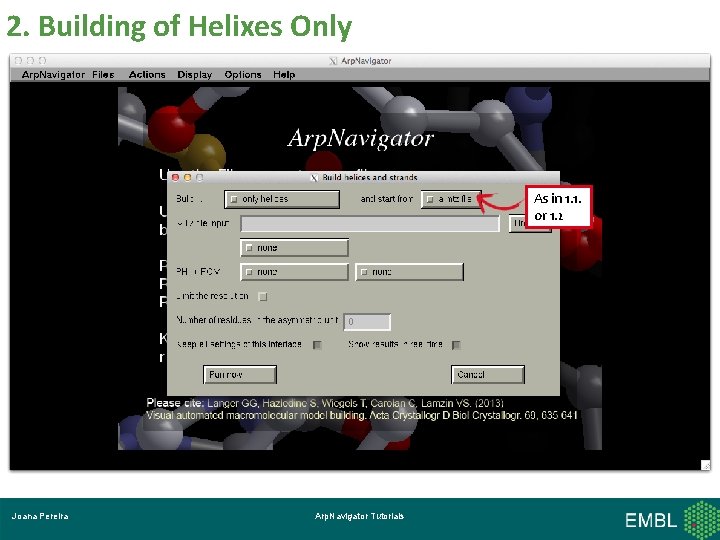 2. Building of Helixes Only As in 1. 1. or 1. 2 Joana Pereira