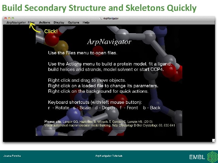 Build Secondary Structure and Skeletons Quickly Click! Joana Pereira Arp. Navigator Tutorials 