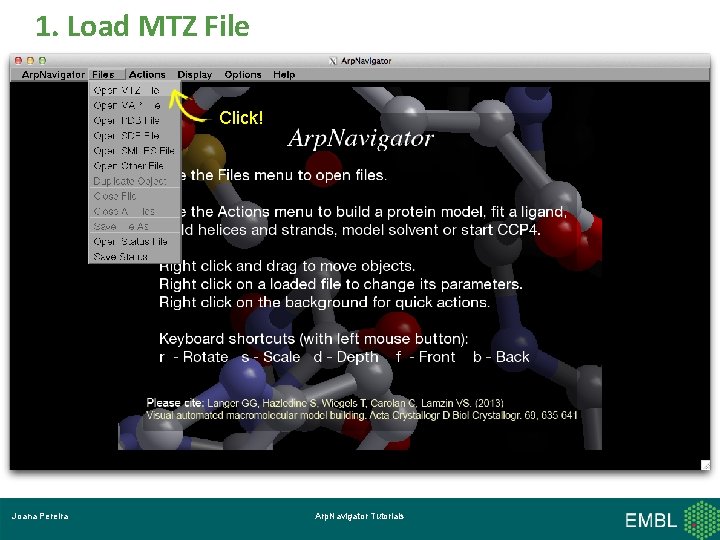 1. Load MTZ File Click! Joana Pereira Arp. Navigator Tutorials 