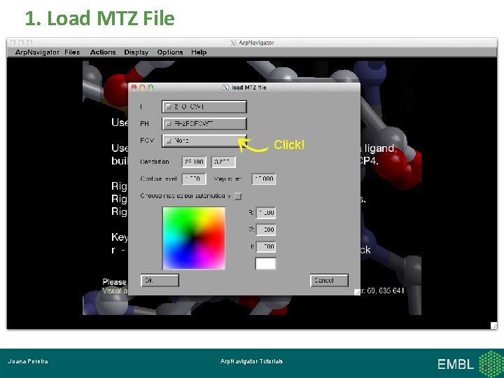1. Load MTZ File Click! Joana Pereira Arp. Navigator Tutorials 