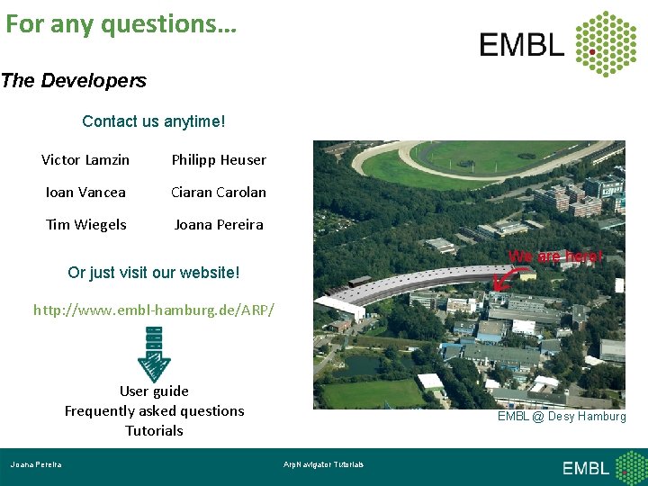 For any questions… The Developers Contact us anytime! Victor Lamzin Philipp Heuser Ioan Vancea