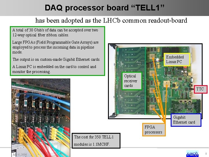 DAQ processor board “TELL 1” has been adopted as the LHCb common readout-board A