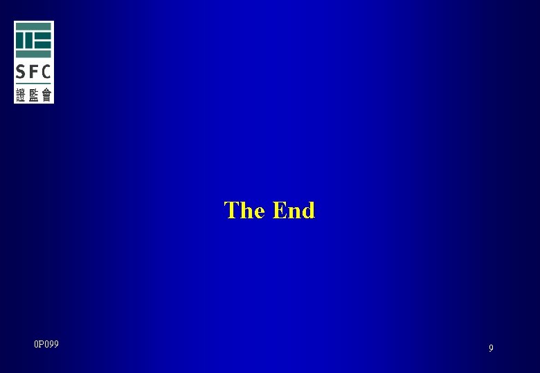 The End 0 P 099 9 