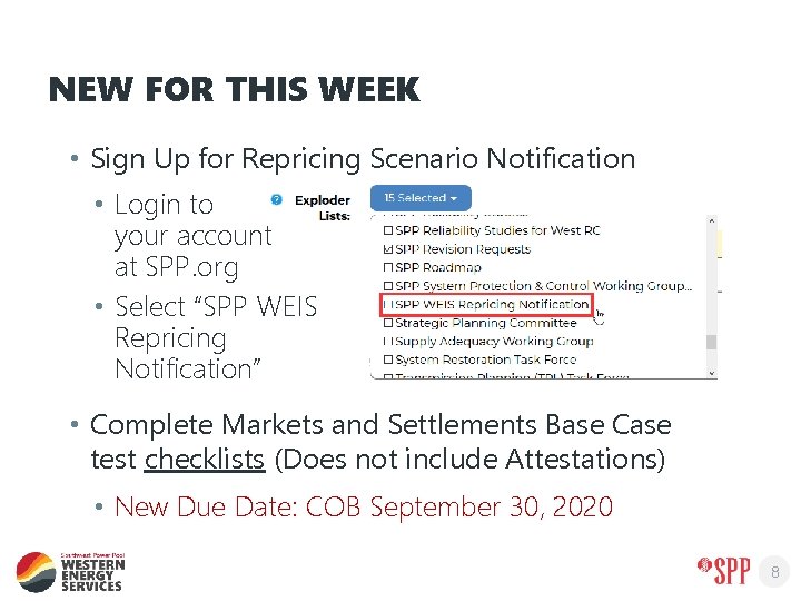NEW FOR THIS WEEK • Sign Up for Repricing Scenario Notification • Login to