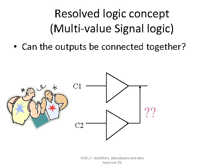 Resolved logic concept (Multi-value Signal logic) • Can the outputs be connected together? C Resolved logic concept (Multi-value Signal logic) • Can the outputs be connected together? C
