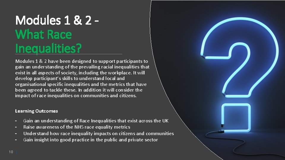 Modules 1 & 2 What Race Inequalities? Modules 1 & 2 have been designed