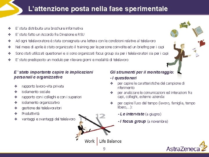 L’attenzione posta nella fase sperimentale v E’ stata distribuita una brochure informativa v E’