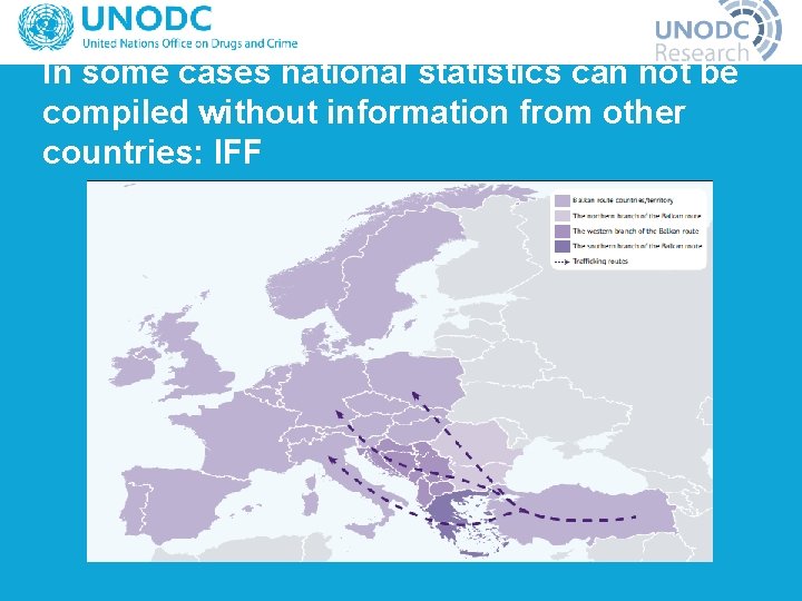 In some cases national statistics can not be compiled without information from other countries: