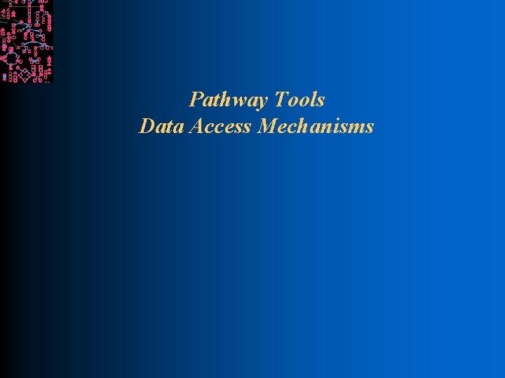 Pathway Tools Data Access Mechanisms 