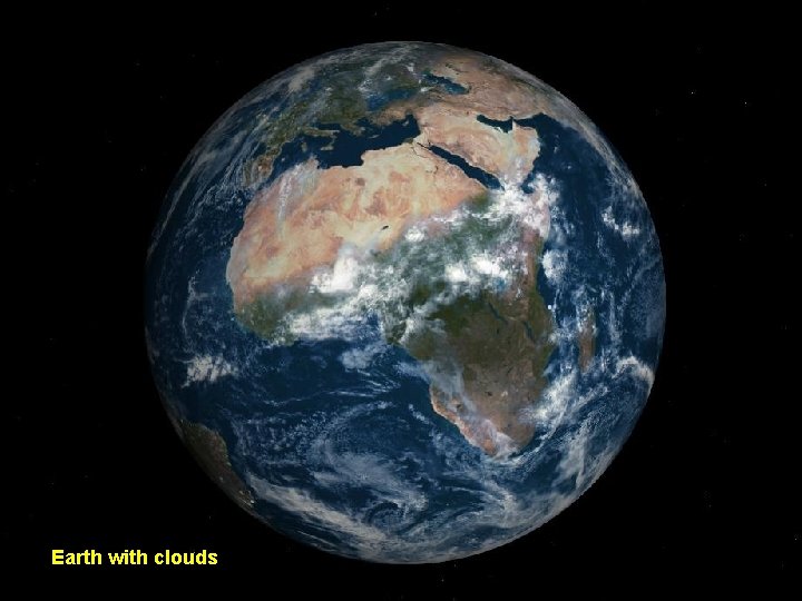 Earth with clouds 