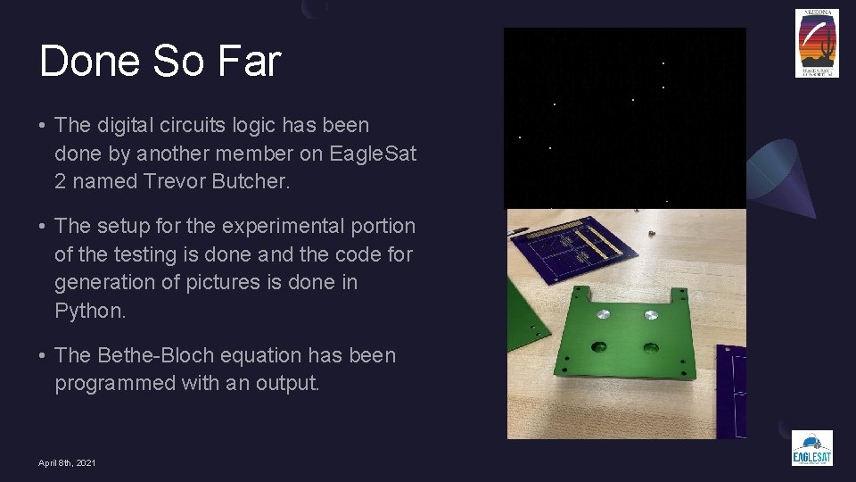 Done So Far • The digital circuits logic has been done by another member