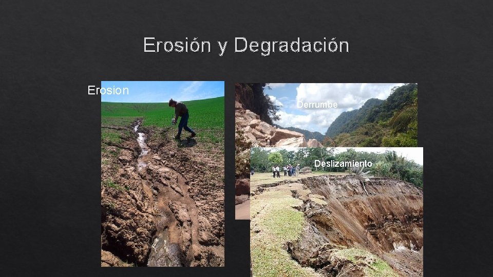 Erosión y Degradación Erosion Derrumbe Deslizamiento 