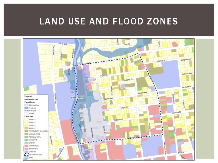 LAND USE AND FLOOD ZONES 