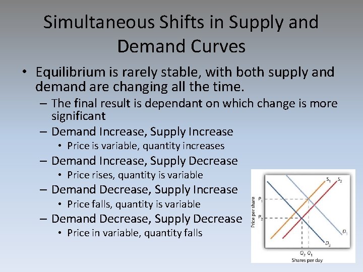 Changes in Equilibrium Lesson 2 7 Changes in