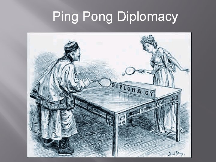 Ping Pong Diplomacy 