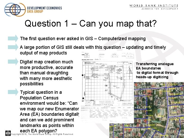 Question 1 – Can you map that? The first question ever asked in GIS