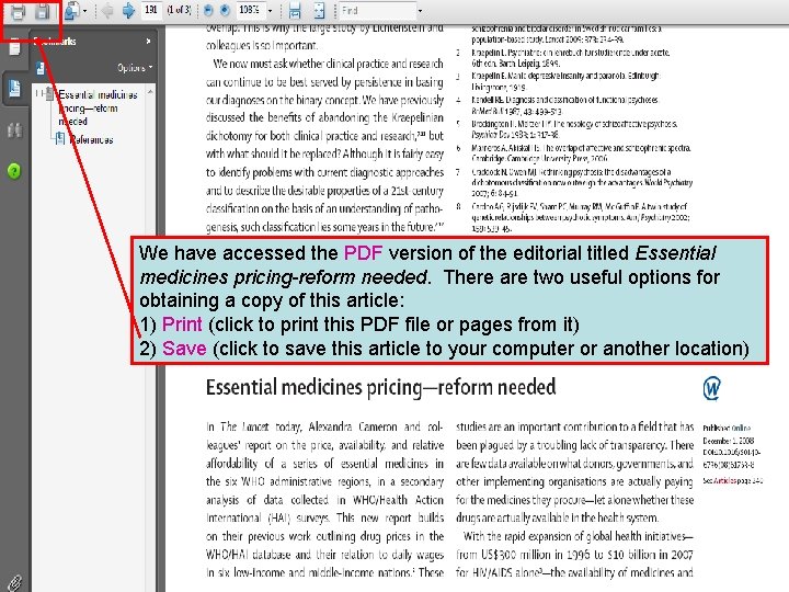 We have accessed the PDF version of the editorial titled Essential medicines pricing-reform needed.