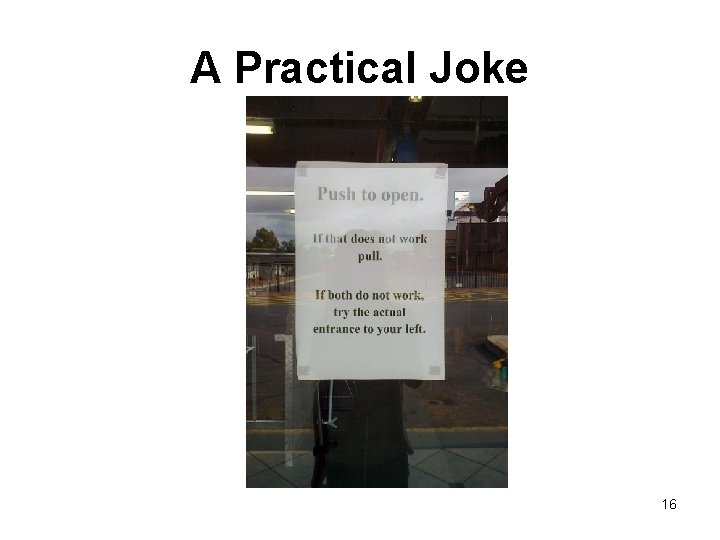 A Practical Joke 16 