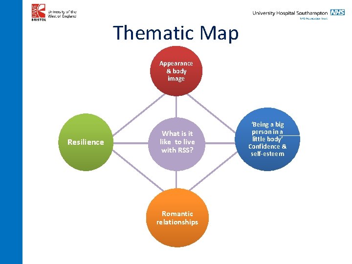 Thematic Map Appearance & body image Resilience What is it like to live with