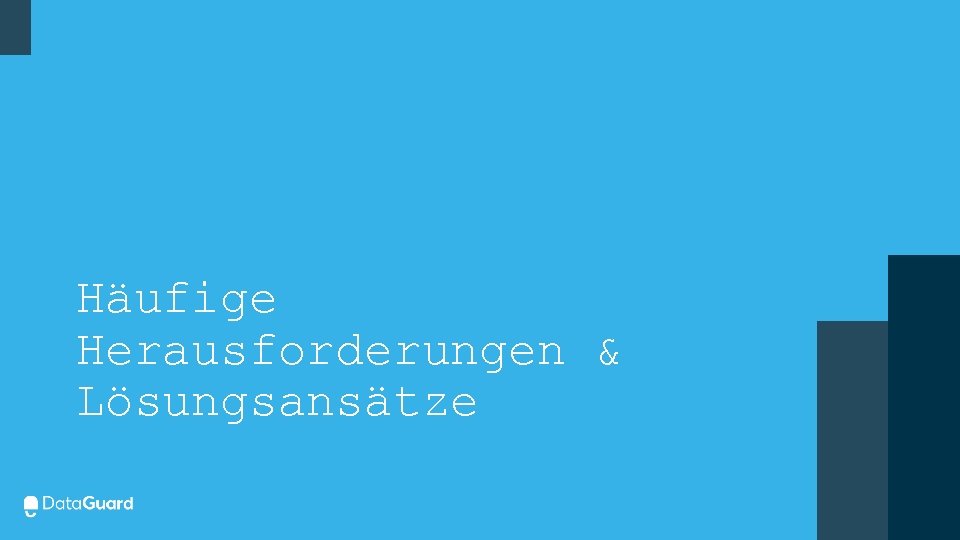 Häufige Herausforderungen & Lösungsansätze Häufige Herausforderungen & Lösungsansätze