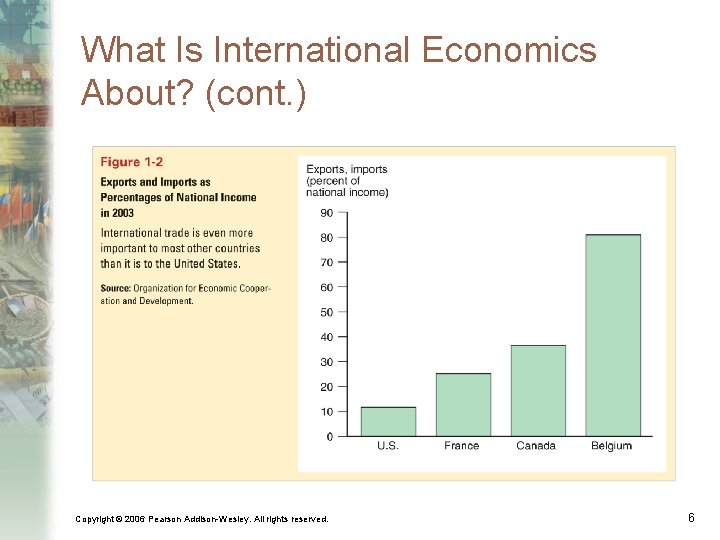 What Is International Economics About? (cont. ) Copyright © 2006 Pearson Addison-Wesley. All rights