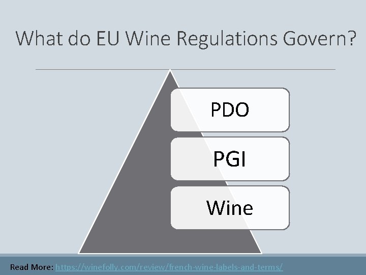 What do EU Wine Regulations Govern? PDO PGI Wine Read More: https: //winefolly. com/review/french-wine-labels-and-terms/