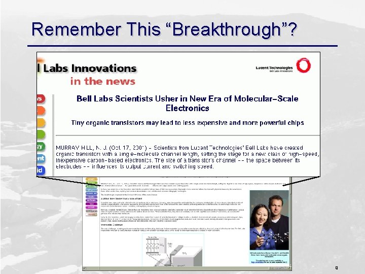 Remember This “Breakthrough”? IWLS 2003 9 