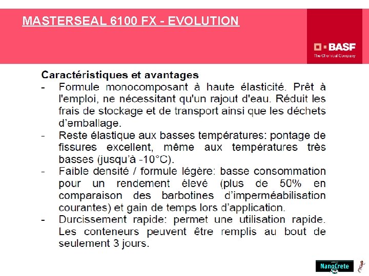 MASTERSEAL 6100 FX - EVOLUTION 