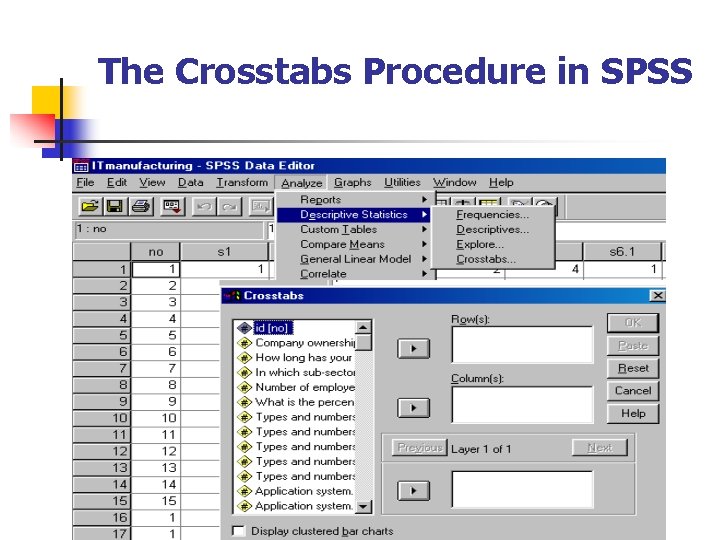 The Crosstabs Procedure in SPSS 