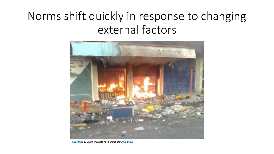 Norms shift quickly in response to changing external factors This Photo by Unknown Author