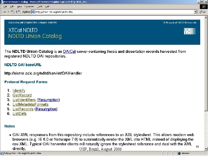 USP, Brazil, August 2006 93 
