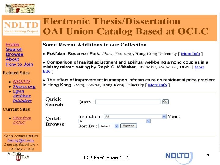 USP, Brazil, August 2006 97 