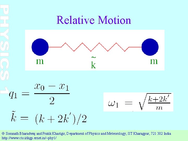 Relative Motion Ó Somnath Bharadwaj and Pratik Khastgir, Department of Physics and Meteorology, IIT