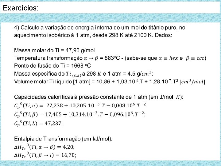 Exercícios: 