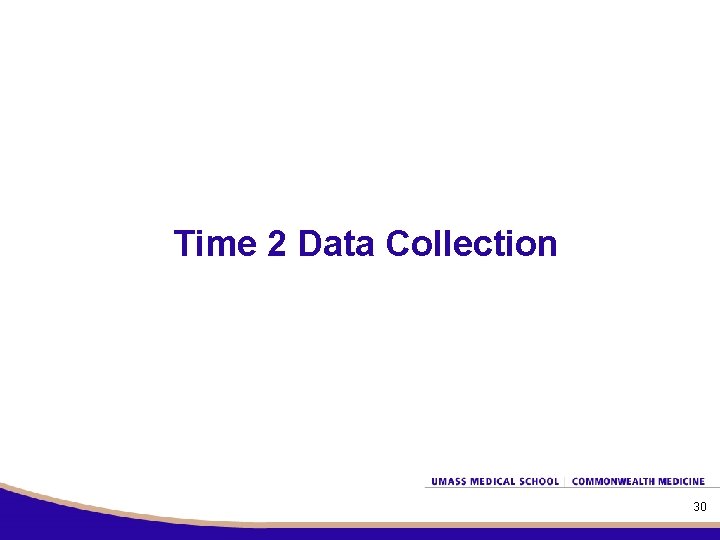 Time 2 Data Collection 30 