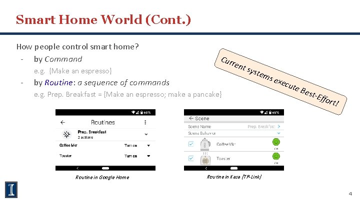Smart Home World (Cont. ) How people control smart home? - by Command e.