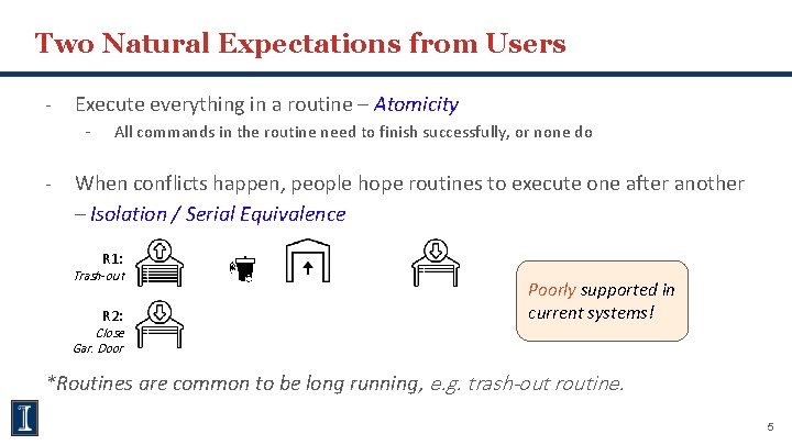 Two Natural Expectations from Users - Execute everything in a routine – Atomicity -