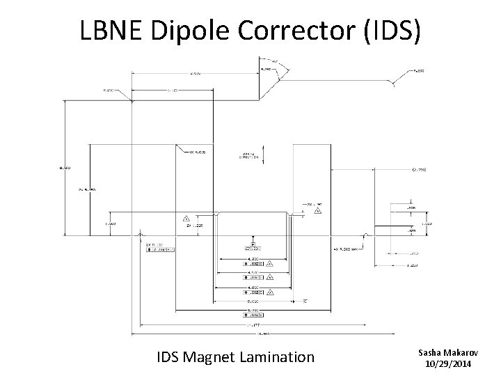 LBNE Dipole Corrector (IDS) IDS Magnet Lamination Sasha Makarov 10/29/2014 