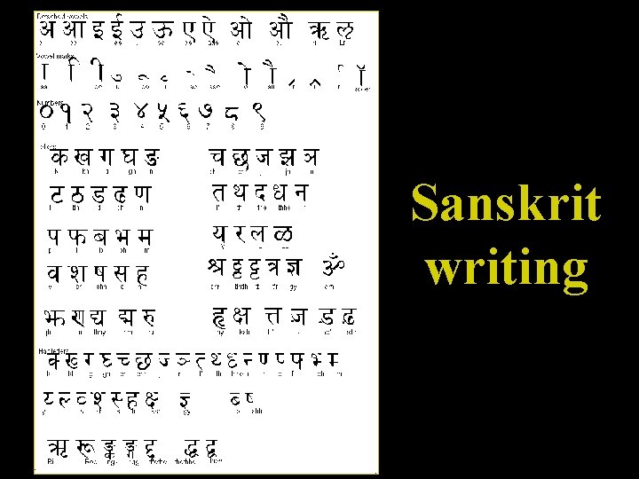 Sanskrit writing 