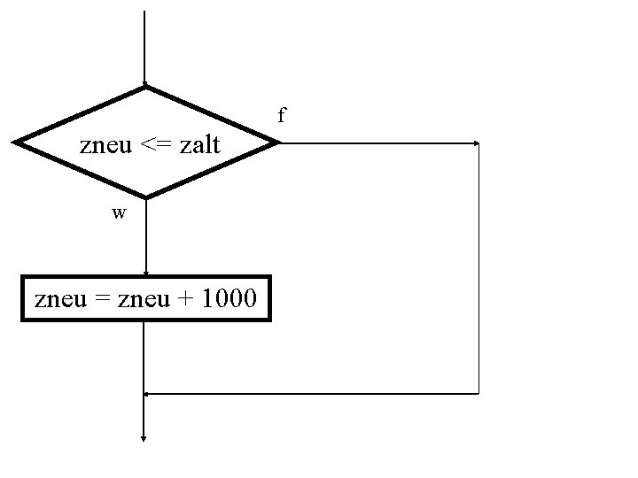 f zneu <= zalt w zneu = zneu + 1000 